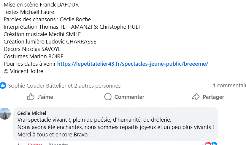 avis spectateurs- spectacle Brêeeme.