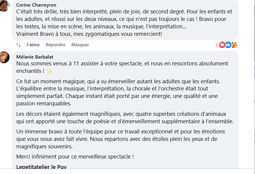 avis spectateurs- spectacle Brêeeme.