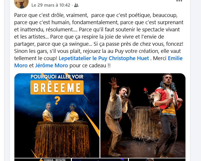 avis spectateur spectacle Brêeeme